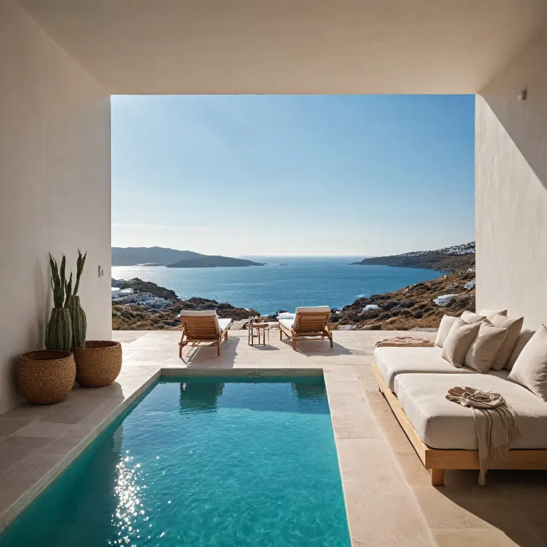 Experience the ultimate honeymoon suite in Mykonos: private pools, sea views, and luxury for couples