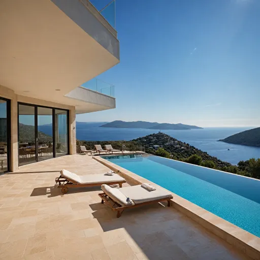 Experience refined elegance at villa Meris Kalkan: a luxury villa with private heated pool and panoramic sea views